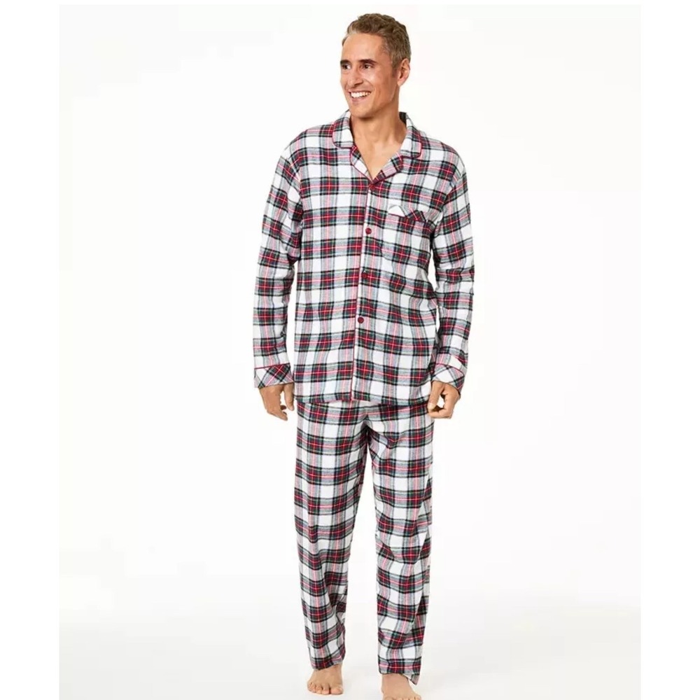 Men's pre-packaged XLT Pajama Set Stewart Plaid Christmas Holiday 2 Piece NWT
